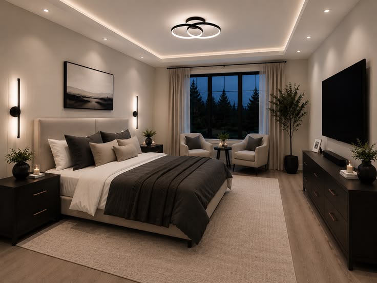 Clean and organized bedroom